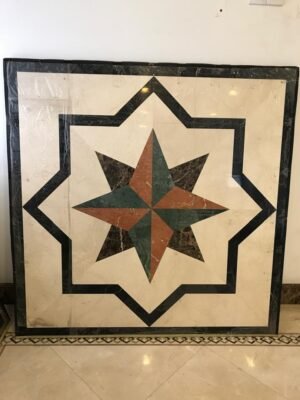 Marble Medallion with Multicoloured (Square)