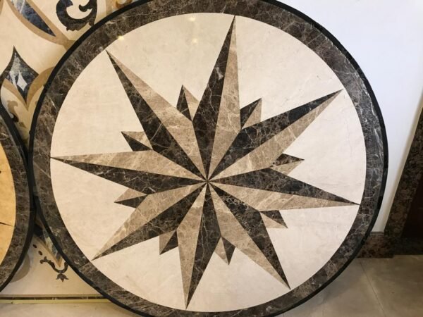 Marble Medallion Multicoloured (Round)