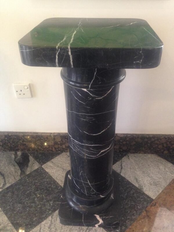 Black Marquina Marble Pedestal (Square)