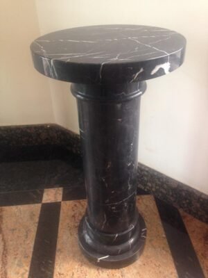 Black Marquina Marble Pedestal