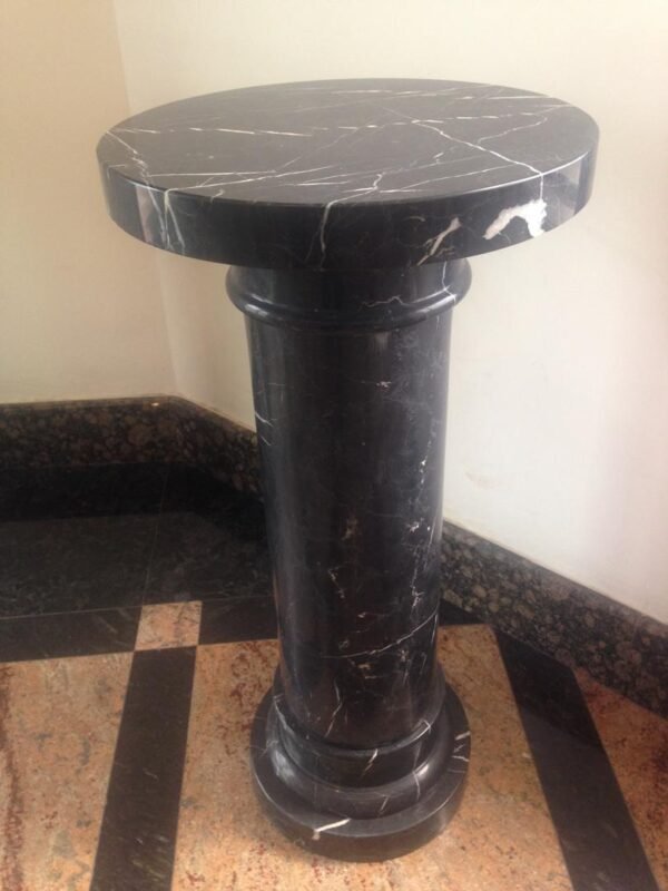 Black Marquina Marble Pedestal