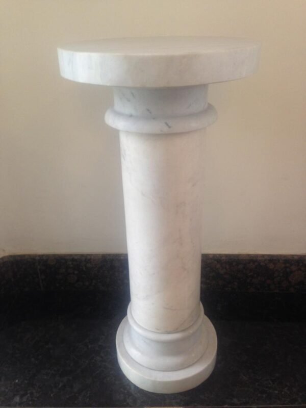 White Carrara Marble Pedestal